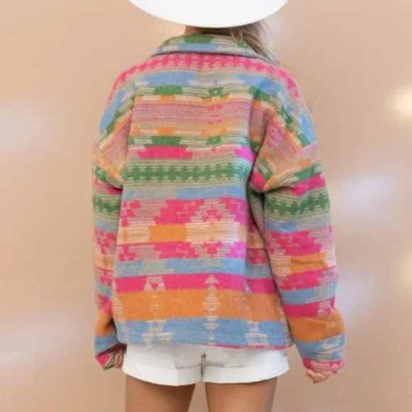 THE TOPSANNAH LADIES AZTEC PRINT JACKET - Picture 7 of 13